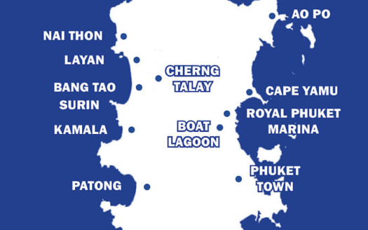 Phuket areas map